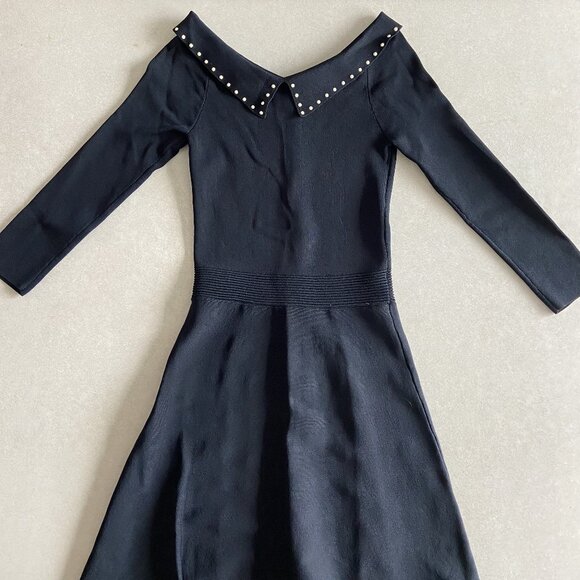 Sandro F/W 2019 Rocket Embellished Collared Dress ASO Anastasia Steele - Picture 8 of 14